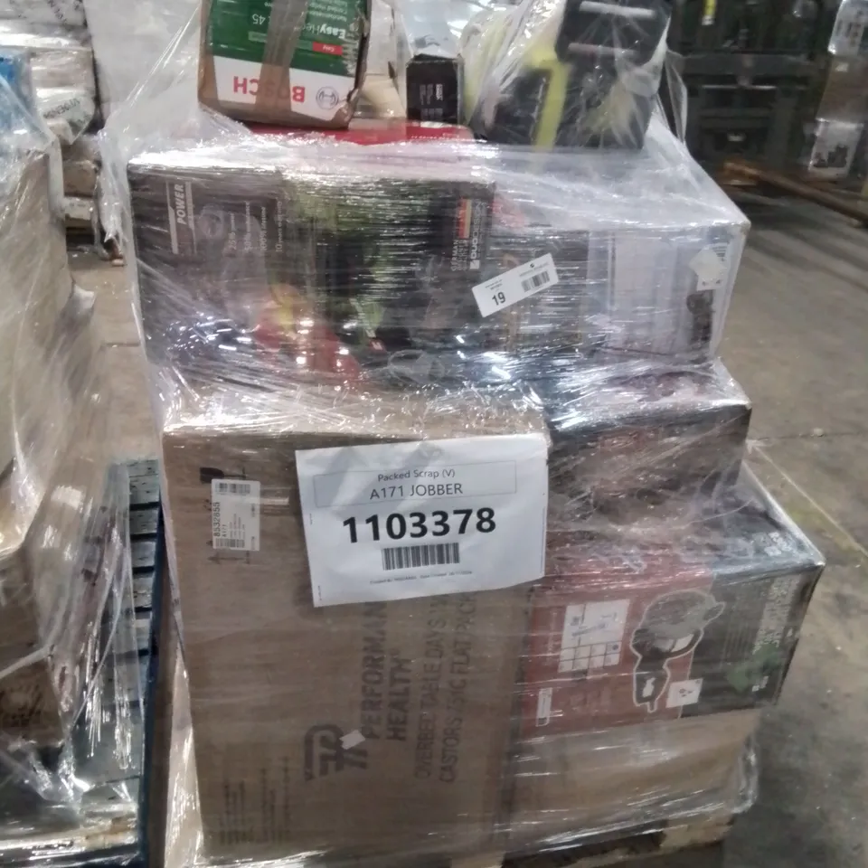 PALLET OF APPROXIMATELY 18 UNPROCESSED RAW RETURN HOUSEHOLD AND ELECTRICAL GOODS TO INCLUDE;