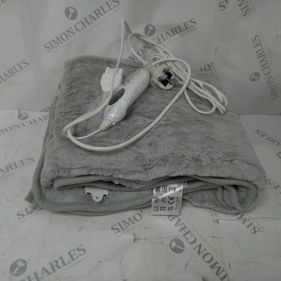 BOXED COZEE HOME HEATED BLANKET - GREY