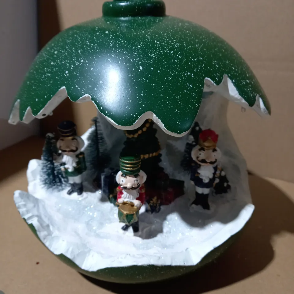 SANTAS EXPRESS PRE-LIT SPHERE WITH CHRISTMAS CHARACTER SCENE