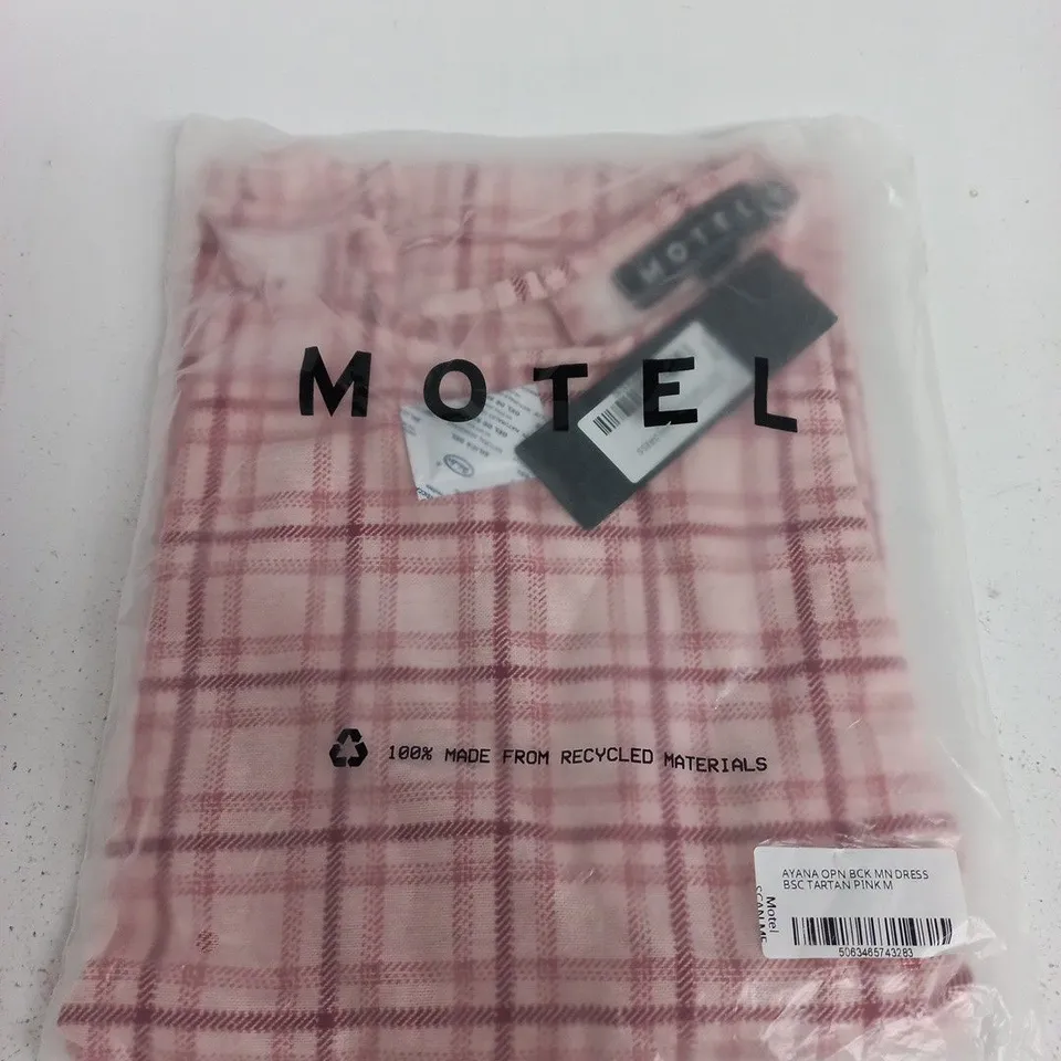 MOTEL PINK TARTAN DRESS – M