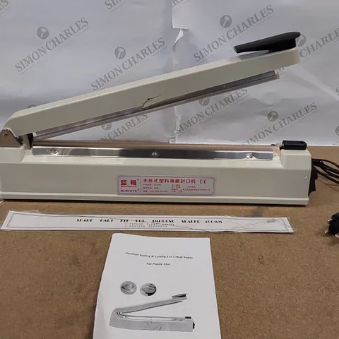 BOXED HANCHEN HEAT SEALER MACHINE 400MM/15.7INCH FOR PVC POF PLASTIC BAG FILM SEALING AND CUTTING (1 BOX)