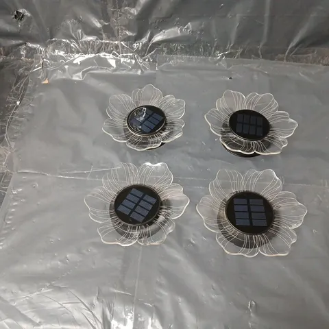 GARDEN REFLECTIONS SOLAR FLOWER GARDEN LIGHTS – SET OF 4