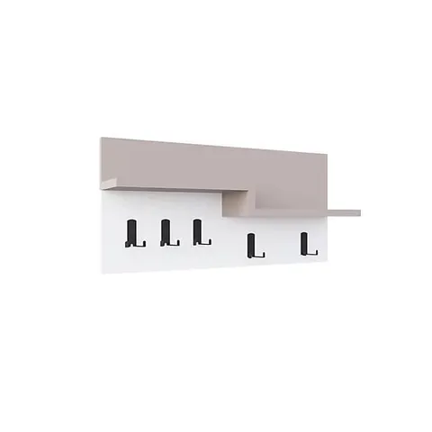 BOXED DECORTIE HARMON MODERN WALL MOUNTED COAT HANGER - LAGINA/DARK COFFEE