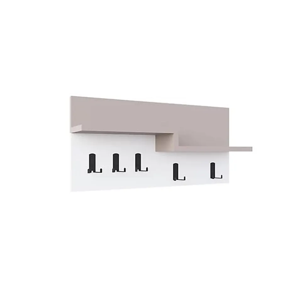 BOXED DECORTIE HARMON MODERN WALL MOUNTED COAT HANGER - LAGINA/DARK COFFEE