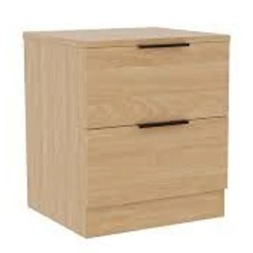 BOXED VIDA TREGA 2 DRAWER BEDSIDE CHEST - PINE (1 BOX)