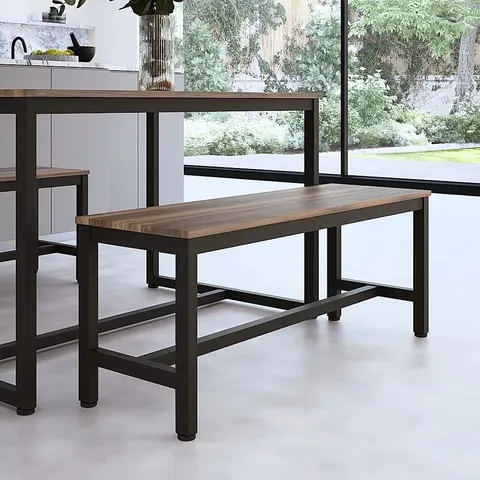 BOXED AVENUE INDUSTRIAL OAK DINING BENCH
