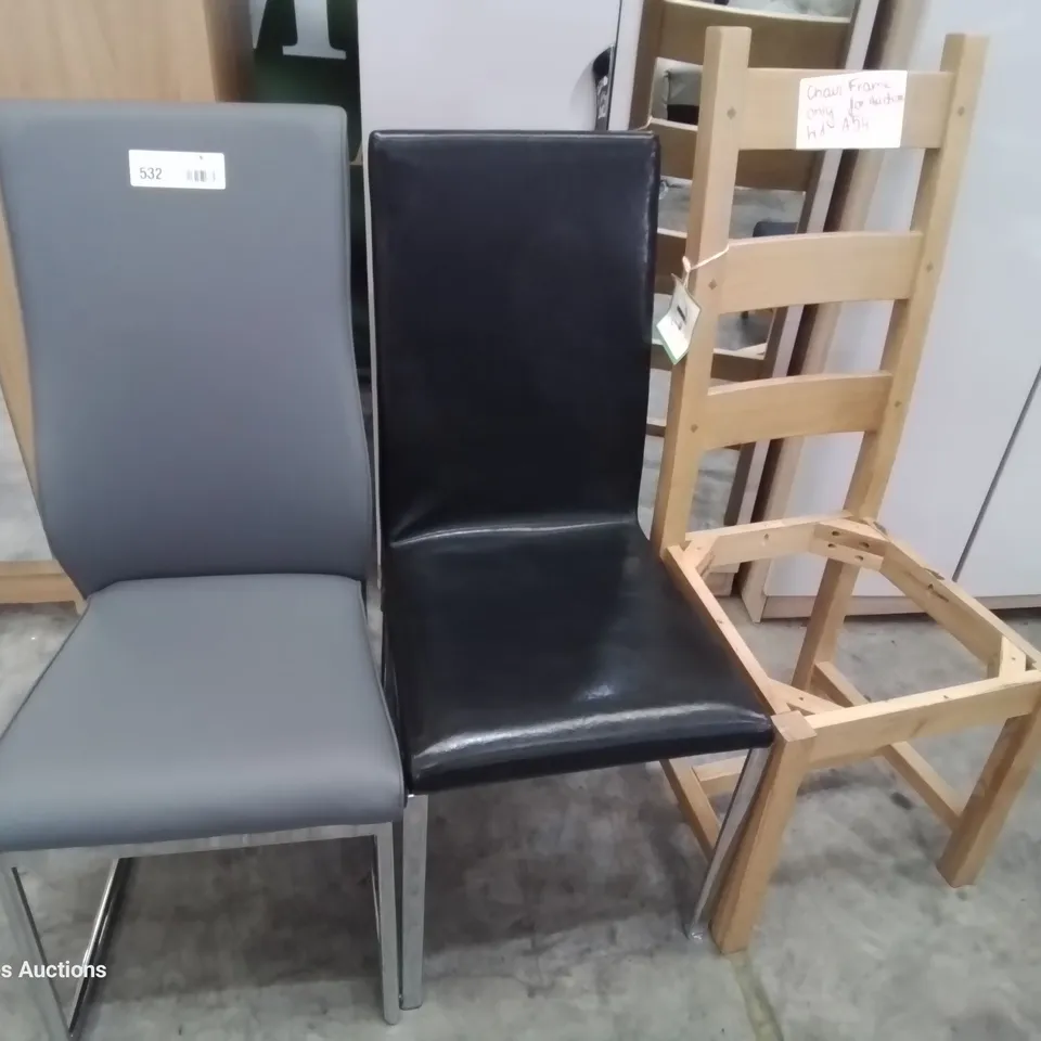 THREE ASSORTED DINING CHAIRS