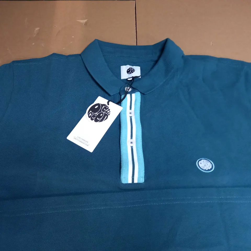 PRETTY GREEN RIBERA PLACKET STRIPE POLO SHIRT SIZE XL