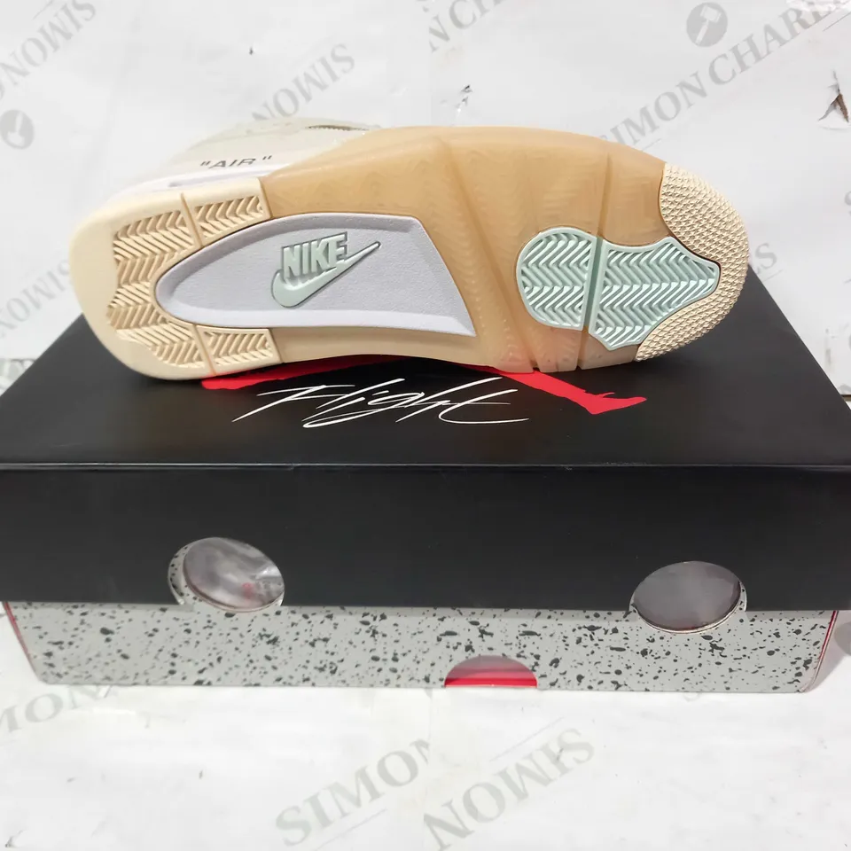 BOXED PAIR OF NIKE AIR TRAINERS IN BEIGE UK SIZE 8.5