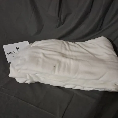 COZEE HOME FLEECE FITTED SHEET IN IVORY SIZE SUPER KING 
