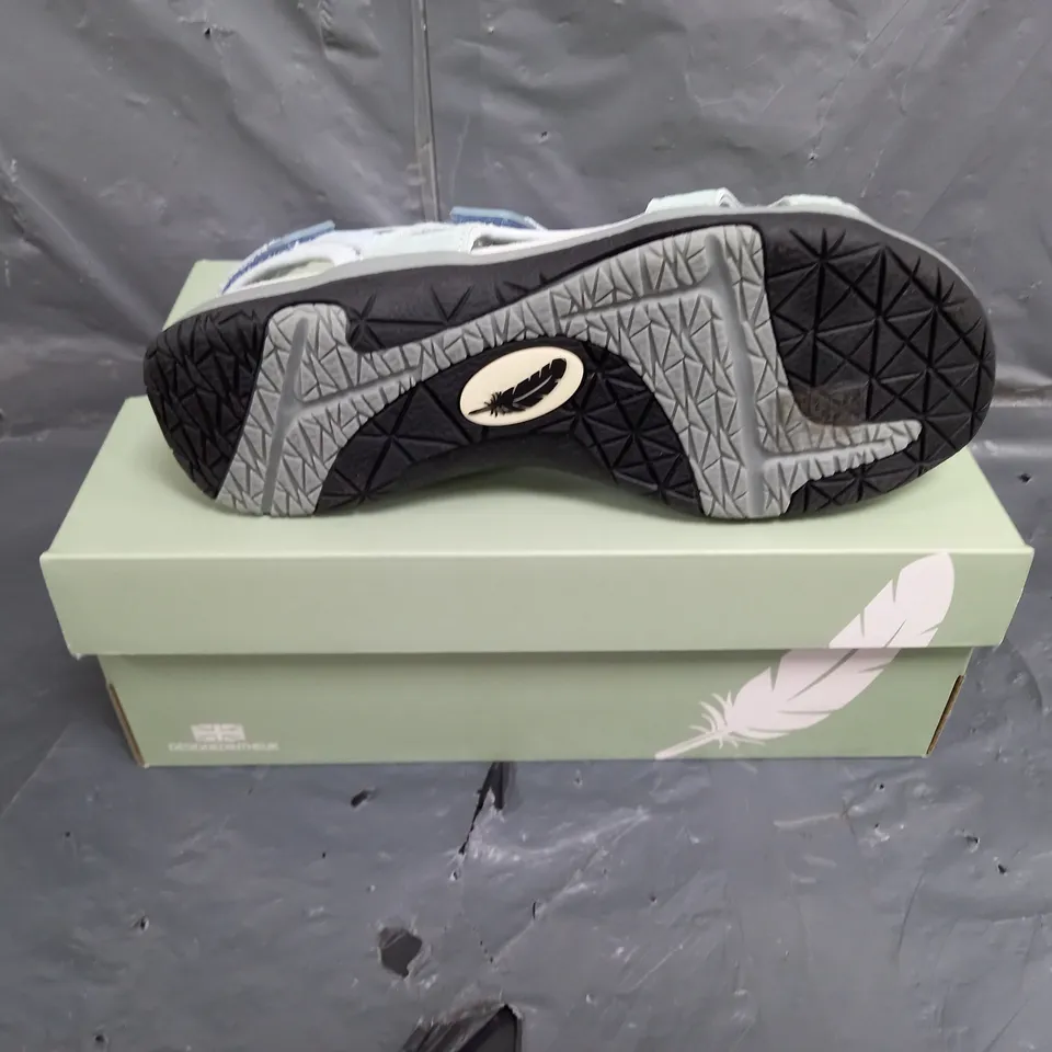 BOXED PAIR OF WOMENS ZEAL MULTI SANDALS SIZE 6