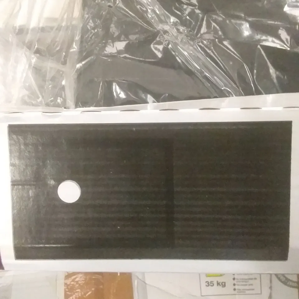 BOXED LAVOISIER 1 BOWL SINK AND DRAINER - BLACK 98 X 50CM 