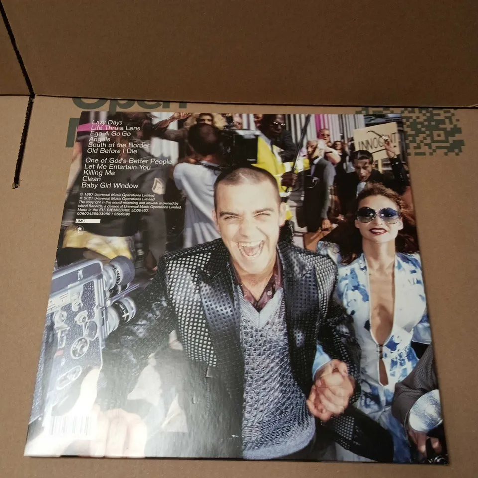 SIGNED ROBBIE WILLIAMS - LIFE THRU A LENS VINYL 