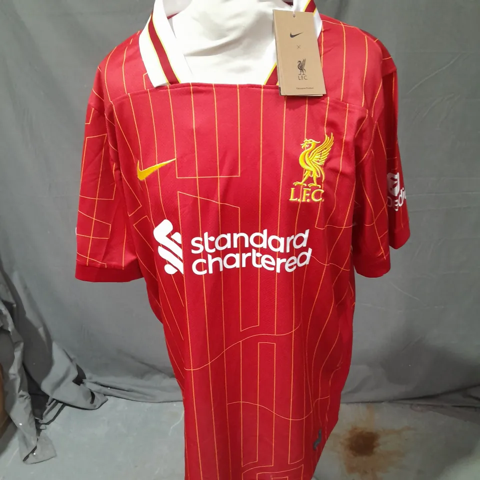 NIKE DRIFIT LFC M SALAH FOOTBALL JERSEY IN RED SIZE XL