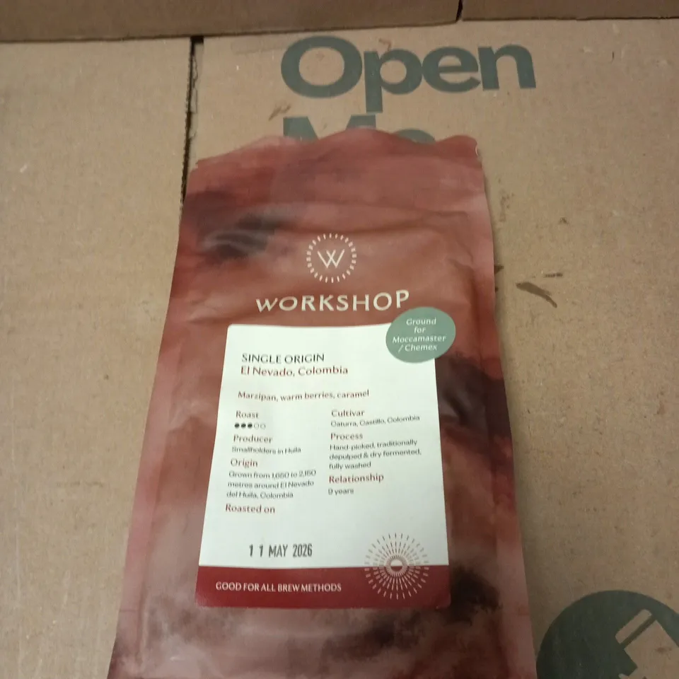 WORKSHOP COFFEE - SINGLE ORIGIN EL NEVADO, COLOMBIA (GROUND) - ROASTED ON 11/5/26