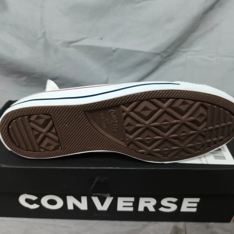 BOXED CONVERSE WHITE WIDE HI-TOP TRAINERS - UK 6.5