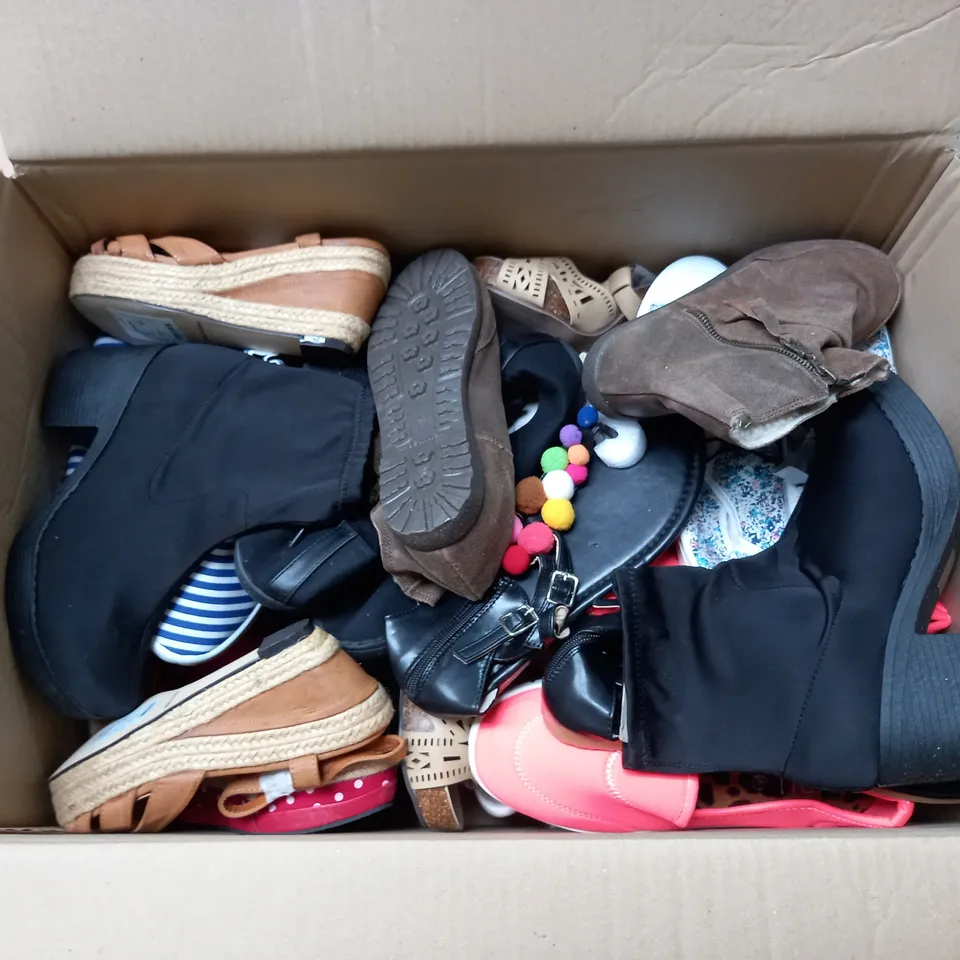 LARGE QUANTITY OF ASSORTED WOMENS SHOES IN VARIOUS SIZES, COLOURS AND STYLES