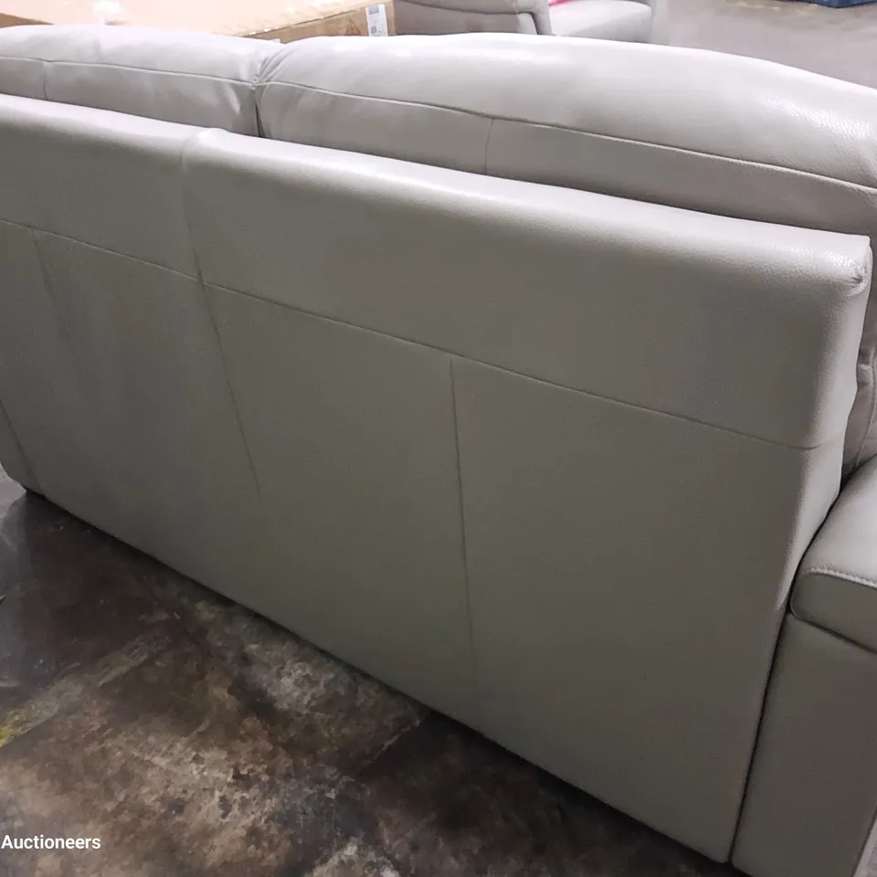 QUALITY ITALIAN DESIGNER ADRIANO THREE SEATER SOFA GREY LEATHER 