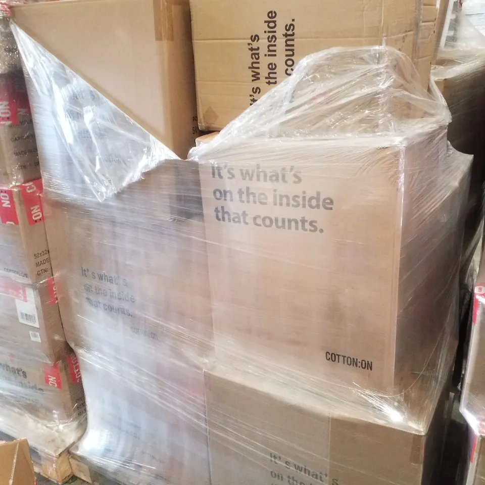 PALLET CONTAINING ASSORTED CLOTHING INCLUDING JEANS, PUFFER JACKET, SWEATPANTS & SHIRTS