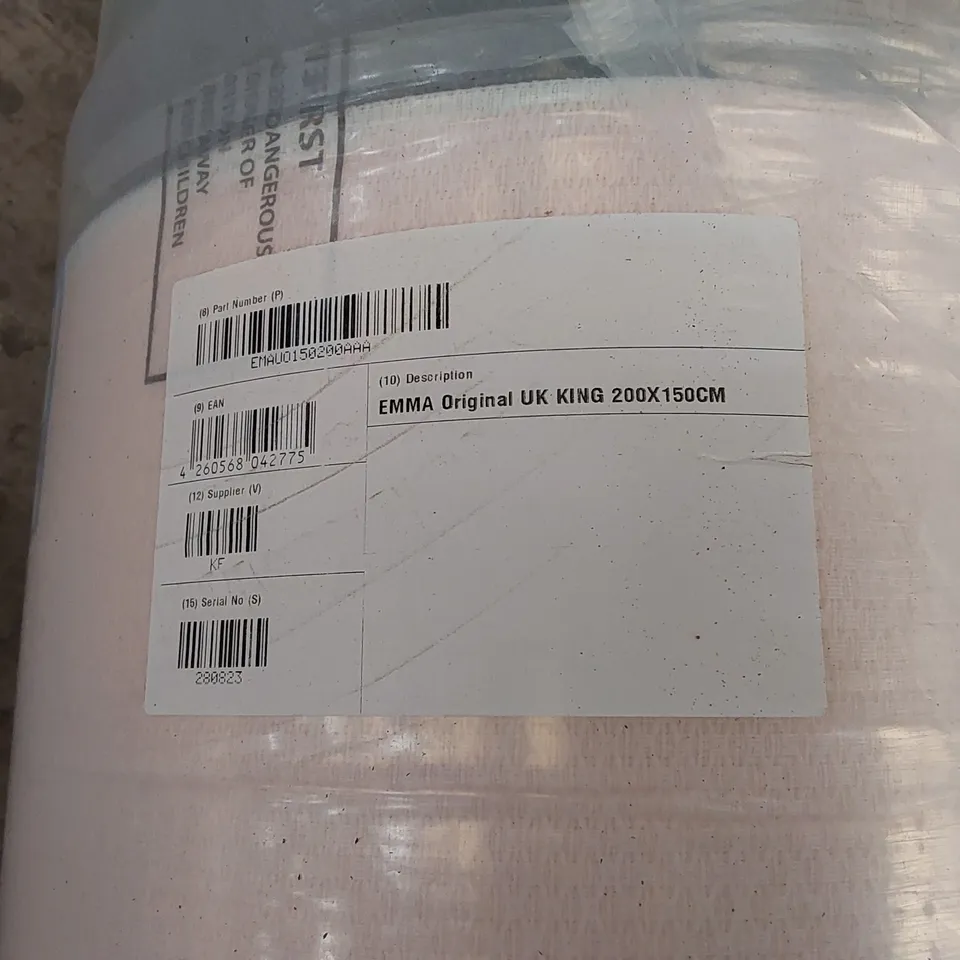 ROLLED AND WRAPPED THE EMMA ORIGINAL KING SIZE MEMORY FOAM MATTRESS 