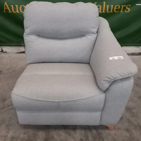 DESIGNER G PLAN JACKSON ZAHARA SMOKE FABRIC CORNER SOFA SECTION