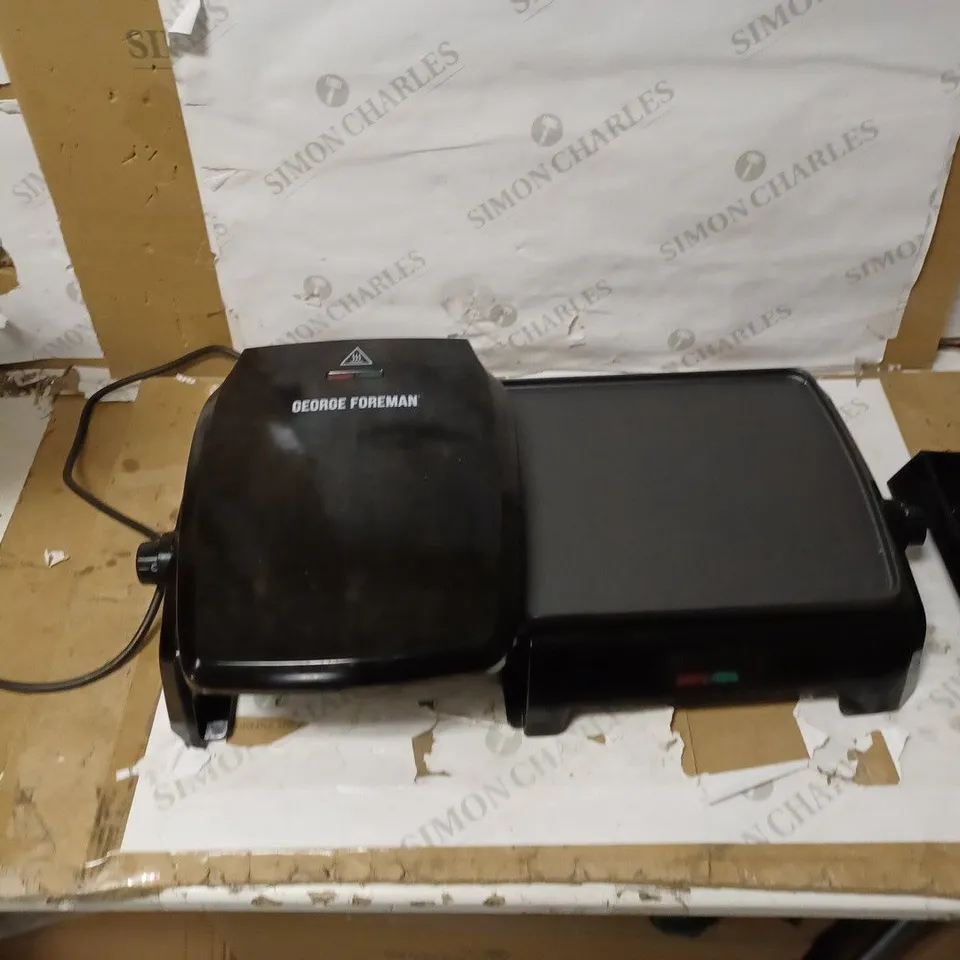GEORGE FOREMAN FAT REDUCING GRILL & GRIDDLE - LARGE