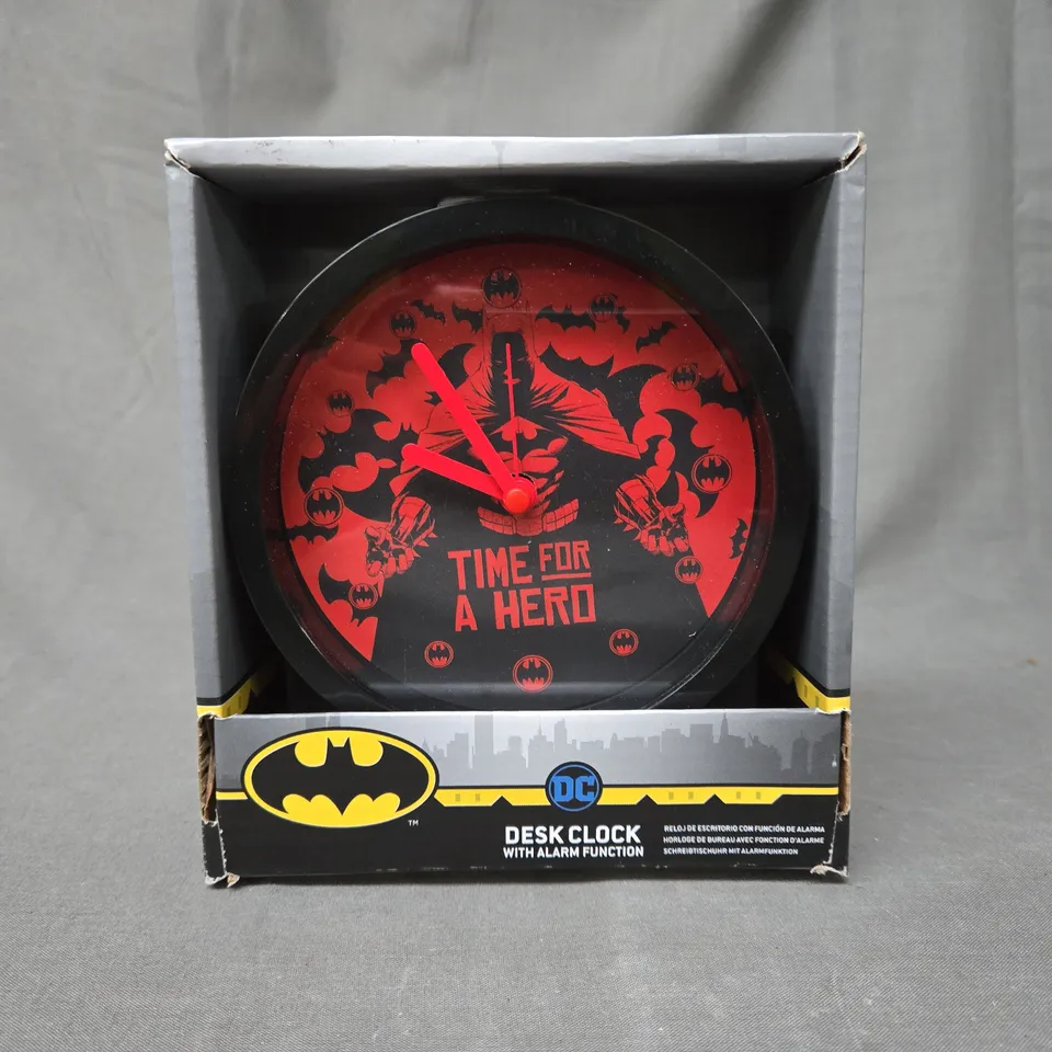 DC BATMAN DESK CLOCK WITH ALARM FUNCTION