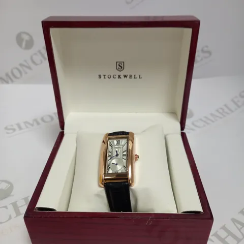 LADIES STOCKWELL WATCH – TEXTURED DIAL WITH SUB DIAL MINUTE HAND – LEATHER STRAP 