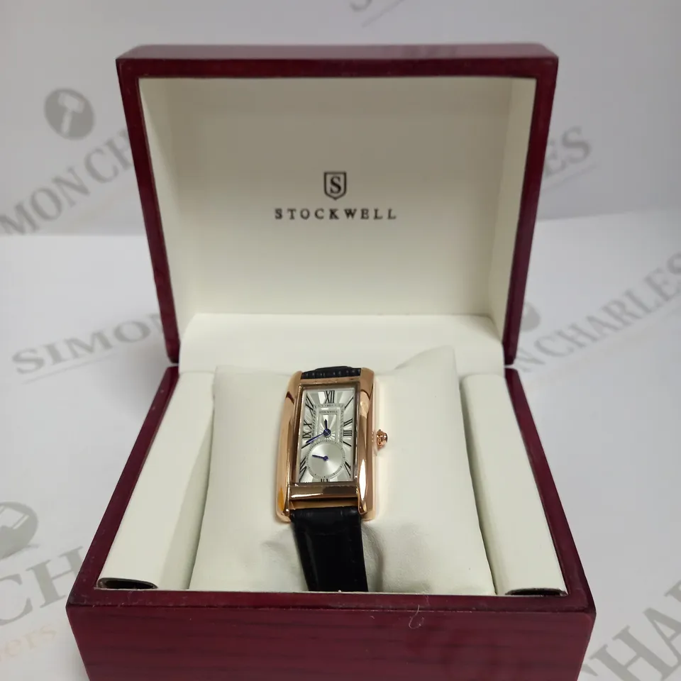 LADIES STOCKWELL WATCH – TEXTURED DIAL WITH SUB DIAL MINUTE HAND – LEATHER STRAP 