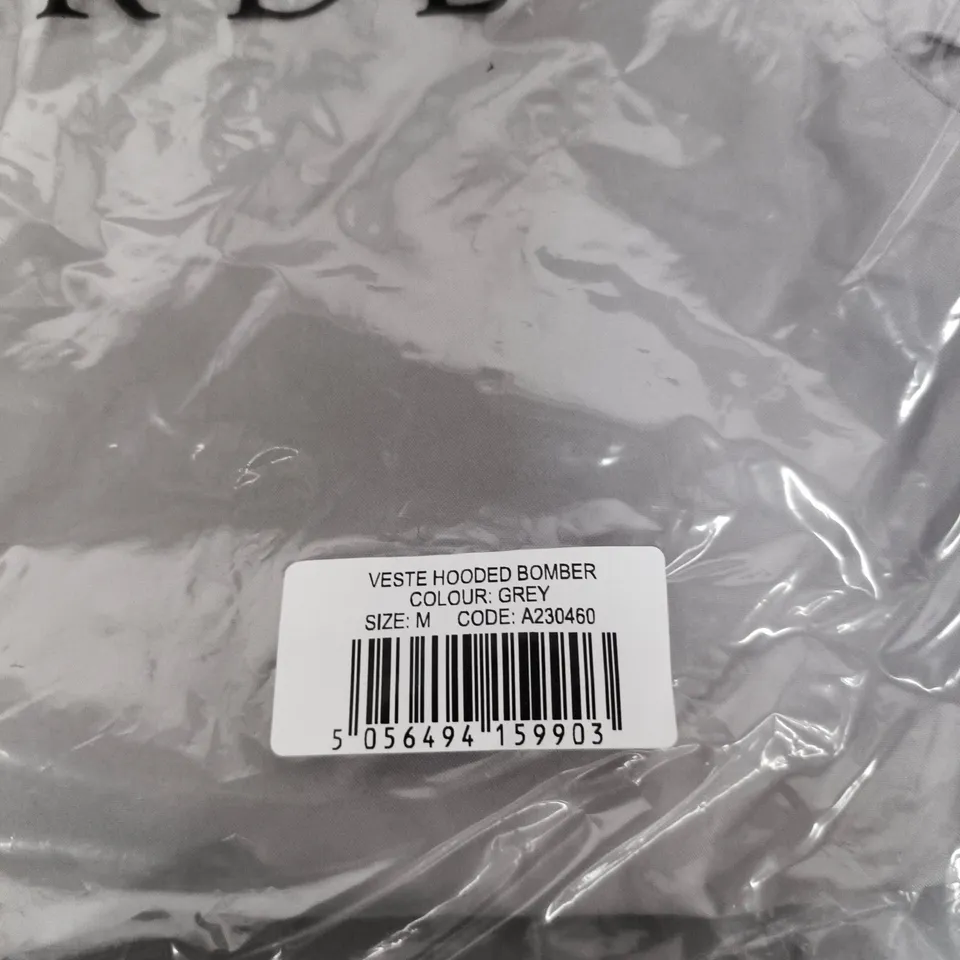 AVANT GARDE PARIS VESTE HOODED BOMBER – GREY, SIZE M