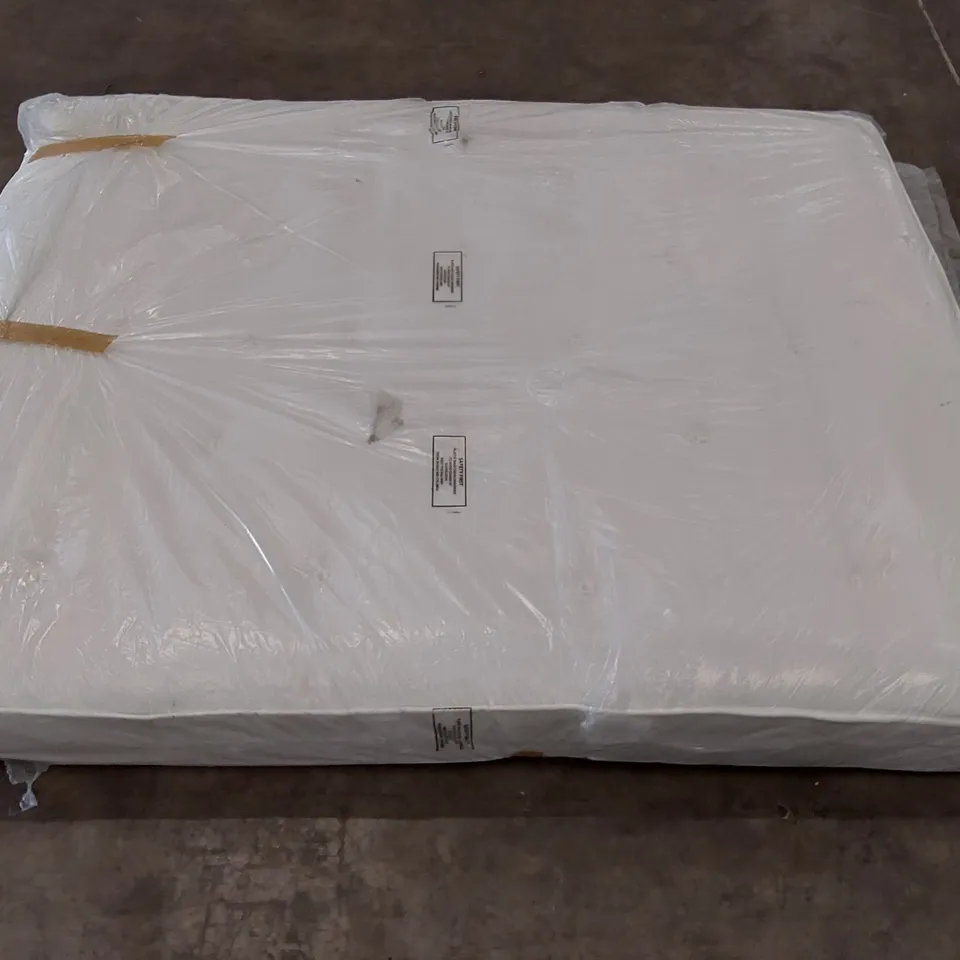 QUALITY BAGGED ASPIRE COOL - TUFFED POCKET PLUS QUAD COMFORT CORE - WHITE TWILL WAVY BORDER KING SIZE 10" ROLLED MATTRESS 