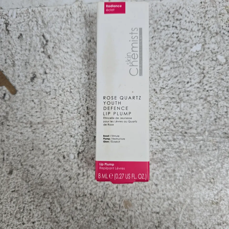 SKINCHEMISTS ROSE QUARTZ YOUTH DEFENCE LIP PLUMP – 8ML (BOXED)