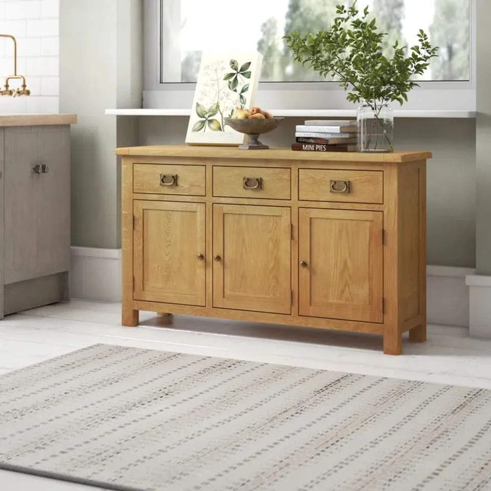 BOXED BENJAMIN SIDEBOARD - HAND WAX FINISH (1 BOX)