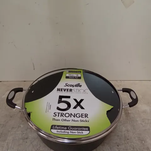 PACKAGED SCOVILLE NEVER STICK 32CM STOCKPOT