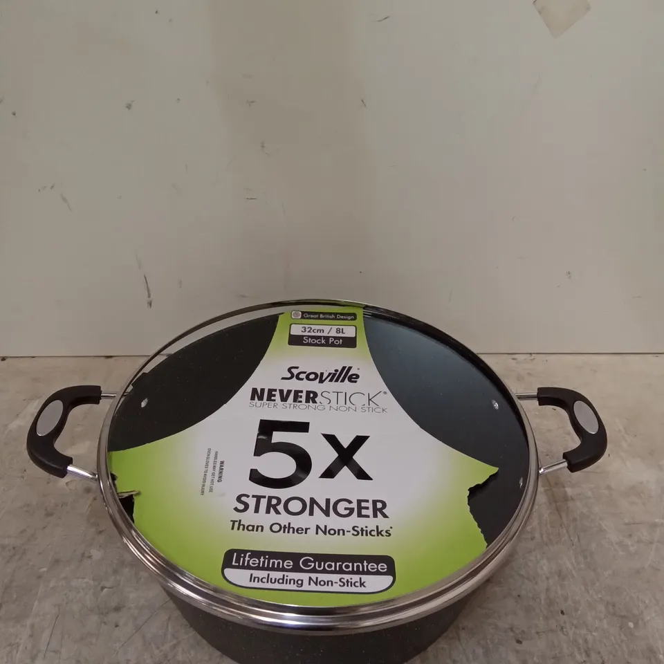 PACKAGED SCOVILLE NEVER STICK 32CM STOCKPOT 