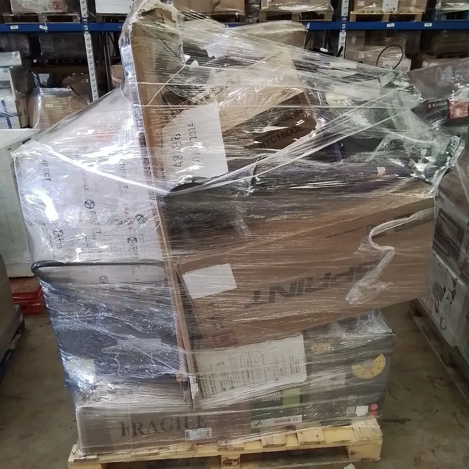 PALLET OF APPROXIMATELY 19 UNPROCESSED RAW RETURN HOUSEHOLD AND ELECTRICAL GOODS TO INCLUDE;