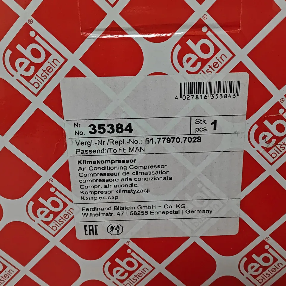 FEBI BILSTEIN AIR CONDITIONING COMPRESSOR - 35384