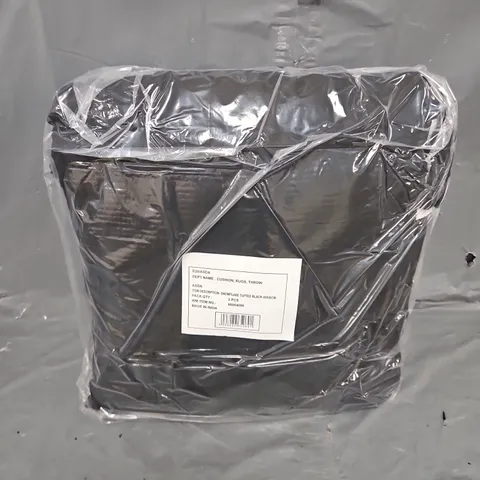 APPROXIMATELY 18 BAGGED SNOWFLAKE TUFTED BLACK CUSHIONS (45X45) - COLLECTION ONLY