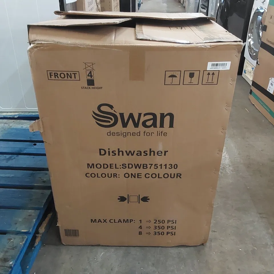 BOXED SWAN SDWB751130 INTEGRATED 12-PLACE FULLSIZE DISHWASHER