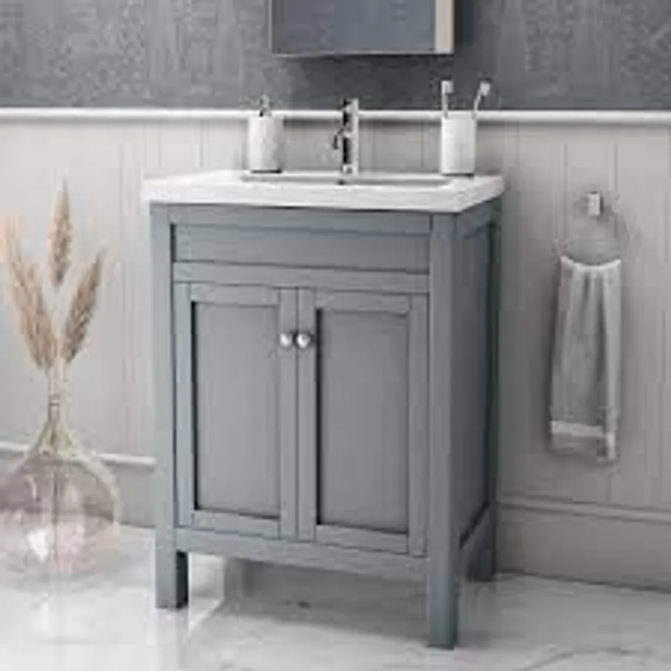 AVEBURY 600MM VANITY UNIT MATT GREY 