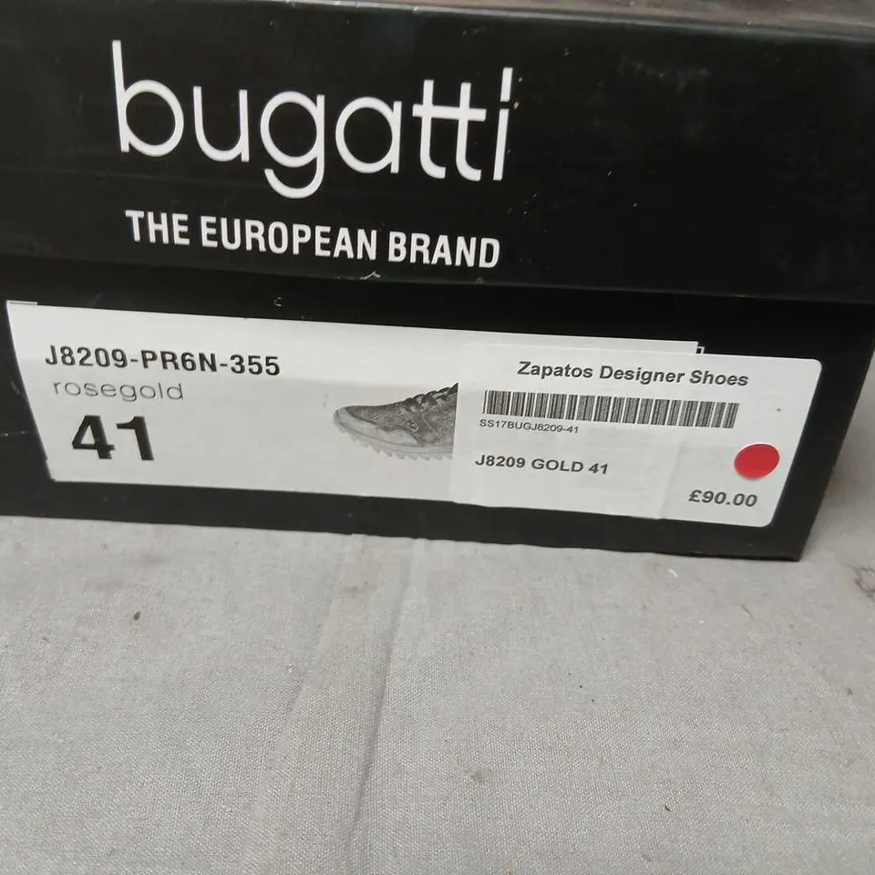 BUGATTI ROSE GOLD DESIGNER SNEAKERS – EU 41 (UK 8)