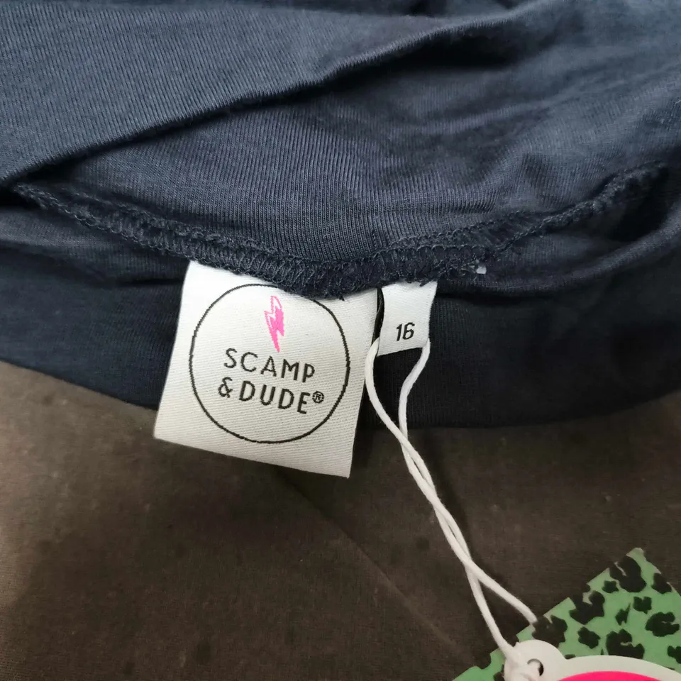 SCAMP & DUDE ADULTS SLOUCH NAVY JOGGERS - SIZE 16