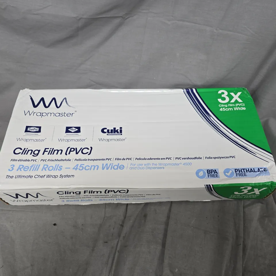 BOXED WRAPMASTER CLING FILM REFILL 45CM 300M (3 PACK)