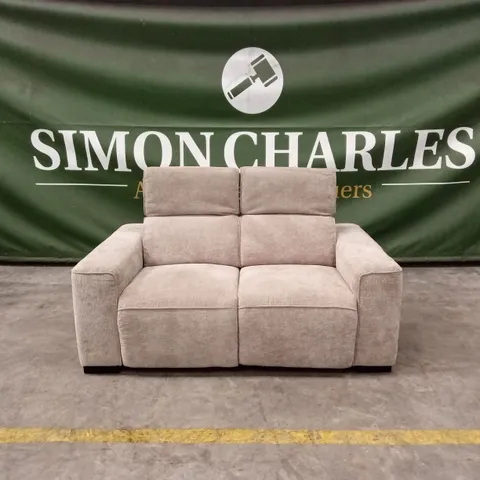 VENOSA 2 SEATER POWER RECLINER FABRIC SOFA - NATURAL