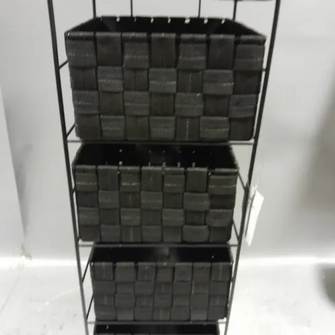 HOME BLACK 4 DRAWER STORAGE UNIT