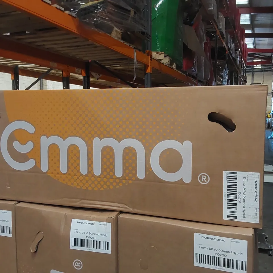 BRAND NEW BOXED EMMA UK V2 DIAMOND HYBRID 150 x 200CM KING SIZE MATTRESS 