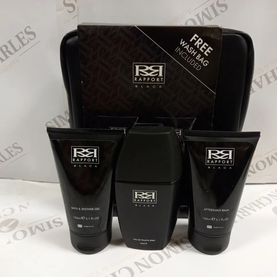 RAPPORT BLACK EAU DE TOILETTE SPRAY 100ML GIFT SET