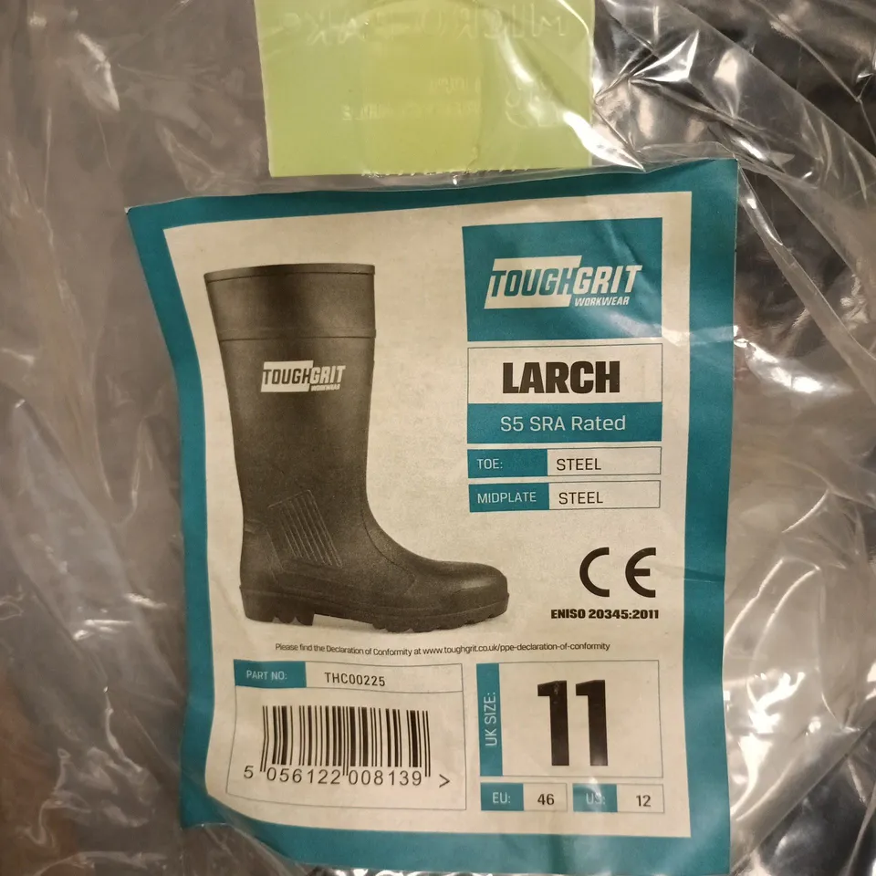 TOUGHGRIT LARCH S5 SAFETY WELLINGTON BOOTS – UK 11 (EU 46, US 12)