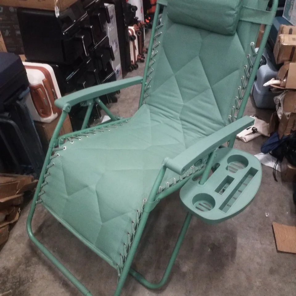 KEPLIN XXL PREMIUM HEAVY DUTY PADDED DIAMOND ZERO GRAVITY CHAIR - GREEN