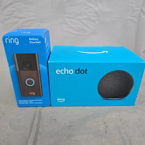 RING 3RD GEN DOORBELL AND ECHO DOT